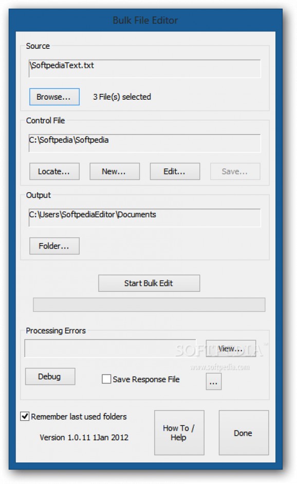 Bulk File Editor screenshot