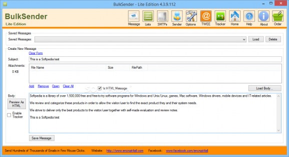 BulkSender - Lite Edition screenshot