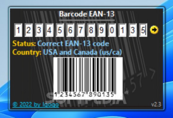 Barcode screenshot