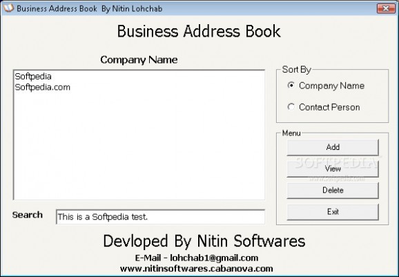 Business Address Book screenshot