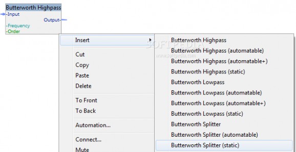 Butterworth LP & HP Filters screenshot