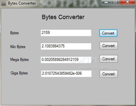 Bytes Converter screenshot