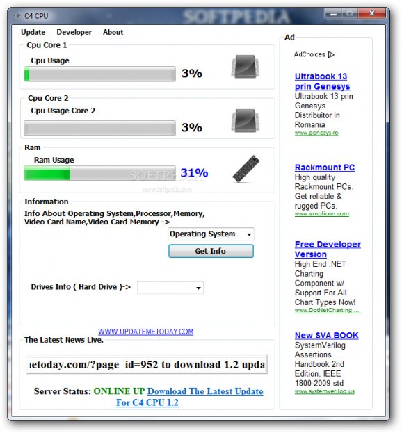 C4 CPU screenshot