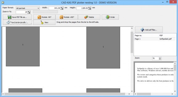 CAD-KAS PDF plotter nesting screenshot