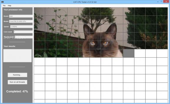 CAT CPU Tester screenshot