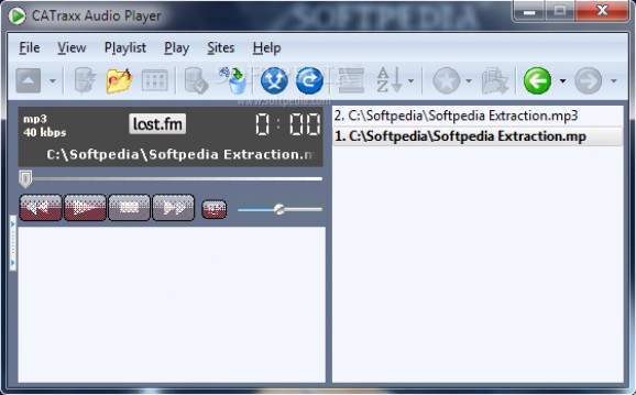 CATraxx Audio Player screenshot