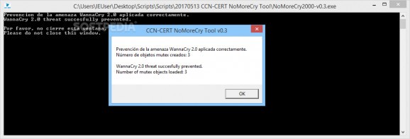 CCN-CERT NoMoreCry Tool screenshot