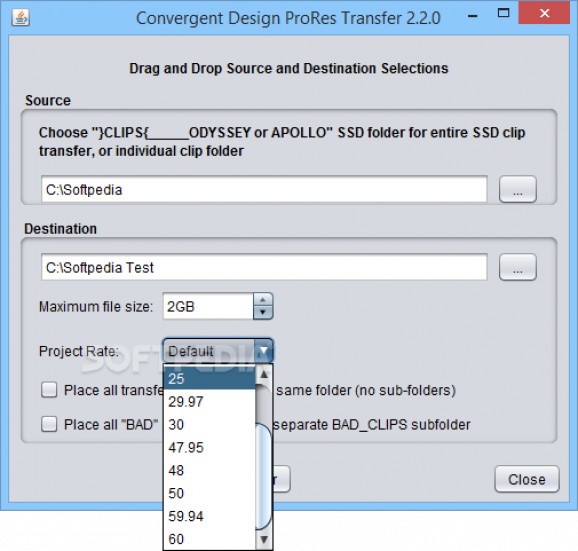 CD Apple ProRes Transfer Tool screenshot