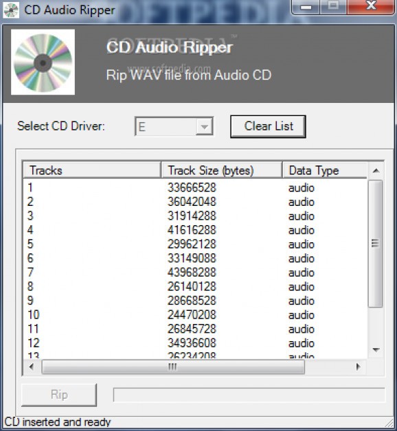 CD Audio Ripper screenshot