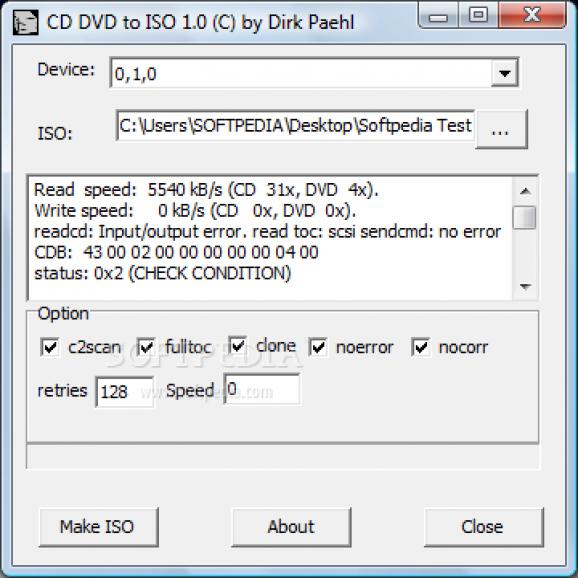 CD DVD to ISO screenshot