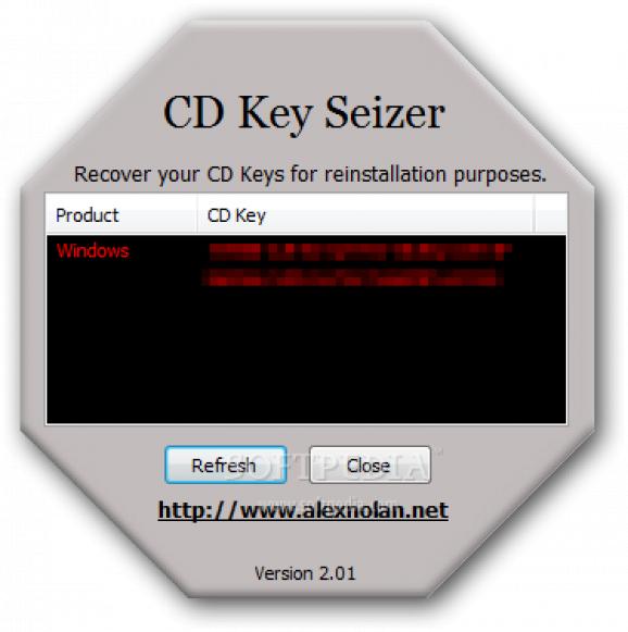 CD Key Seizer screenshot