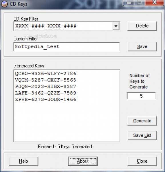 CD Keys screenshot