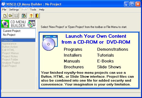 CD Menu Builder screenshot