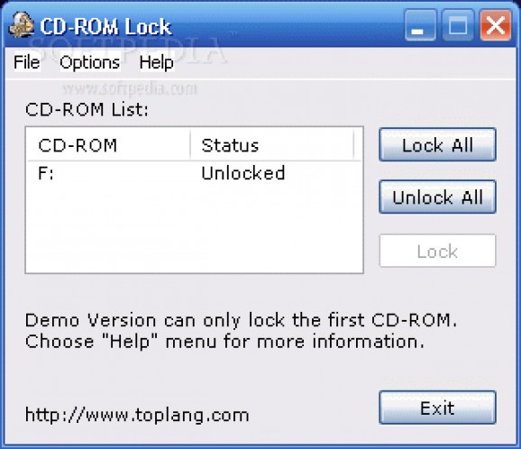 CD-ROM Lock screenshot