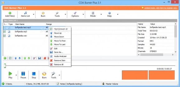 CDA Burner Plus screenshot