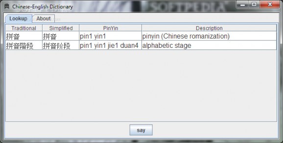 Chinese-English Dictionary screenshot