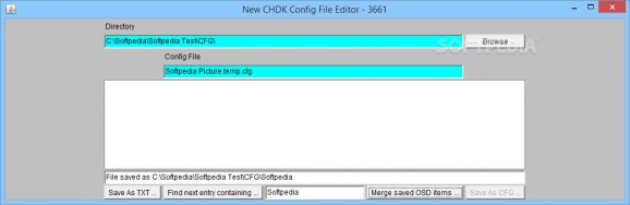 CHDK Config File Editor screenshot