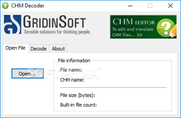 CHM Decoder screenshot