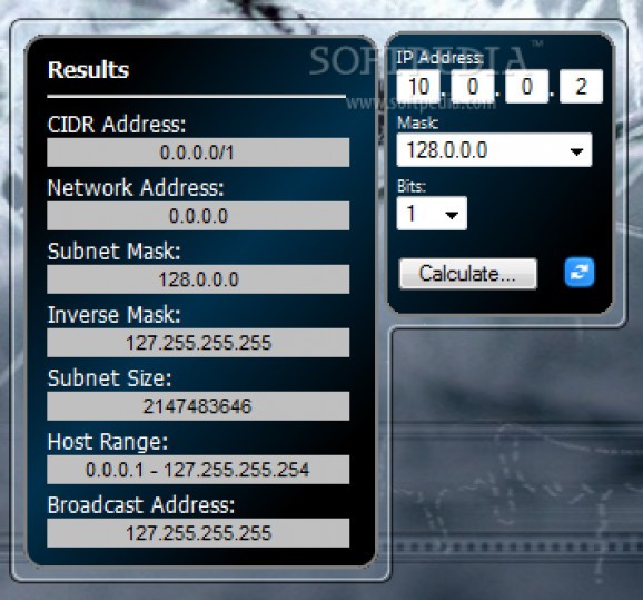 CIDR Calculator screenshot