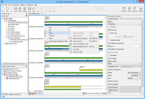 CLC Main Workbench screenshot