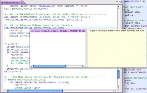 CMake Editor screenshot