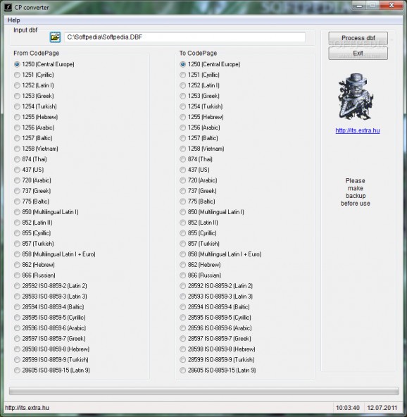 CP converter screenshot