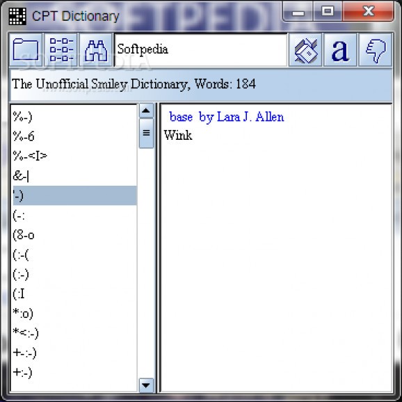CPT Dictionary screenshot