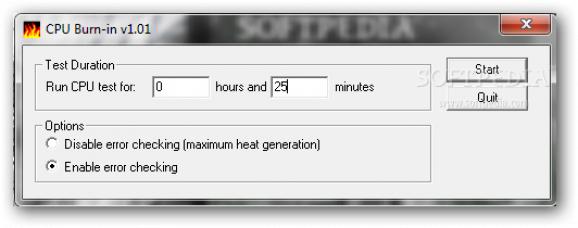 CPU Burn-in screenshot