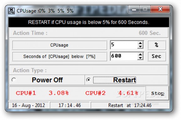 CPUsage screenshot