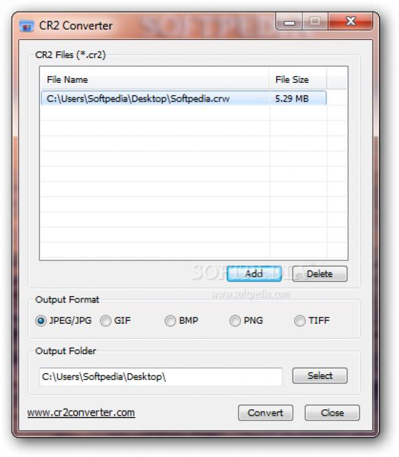 CR2 Converter screenshot