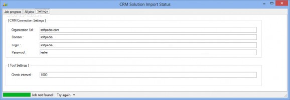 CRM Solution Import Status screenshot