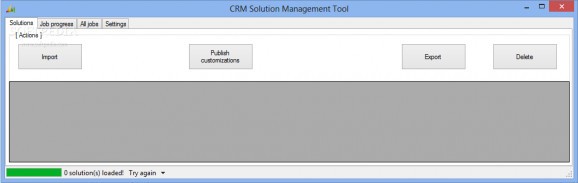 CRM Solution Management Tool screenshot