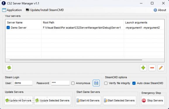 CS2 Server Manager screenshot