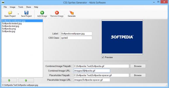 CSS Sprites Generator screenshot