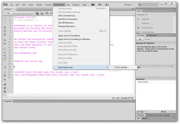 CSS  Builder for Dreamweaver screenshot