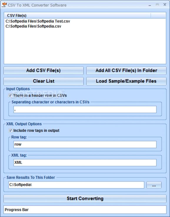 CSV To XML Converter Software screenshot