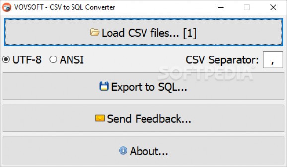CSV to SQL Converter screenshot