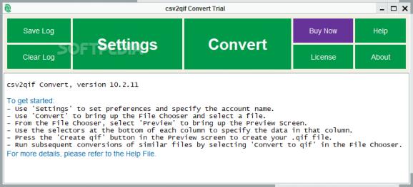 CSV2QIF Converter screenshot