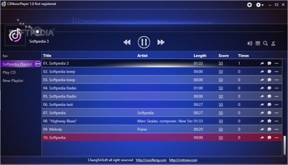 CXMusicPlayer screenshot