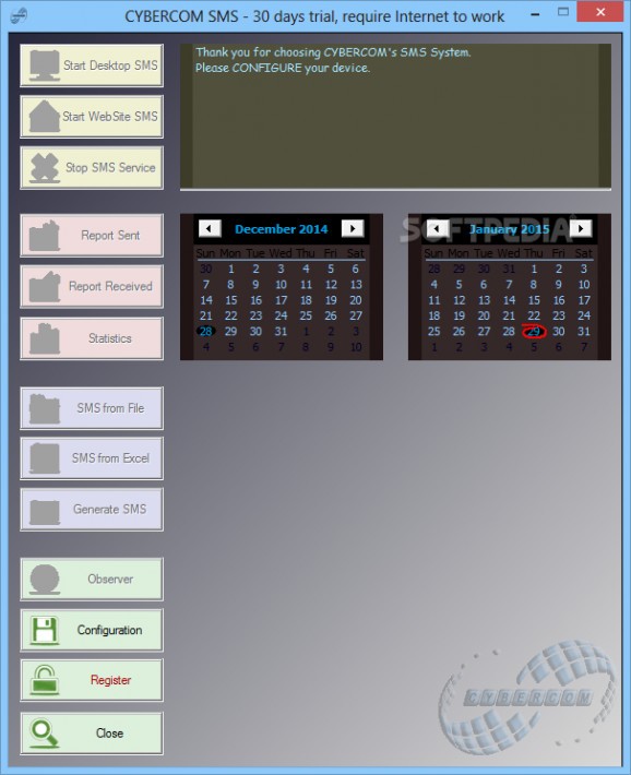 CYBERCOM SMS screenshot