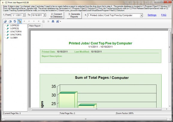 CZ Print Job Report screenshot