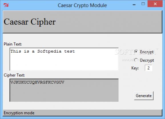 Caesar Crypto Module screenshot