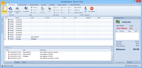 Cafe Manila Cybercafe Management Professional Version (formerly Cafe Manila) screenshot