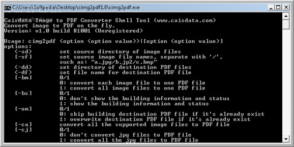 Caisdata Image to PDF Converter Shell Tool screenshot