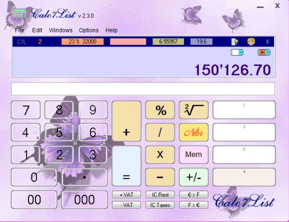 Calc7List screenshot