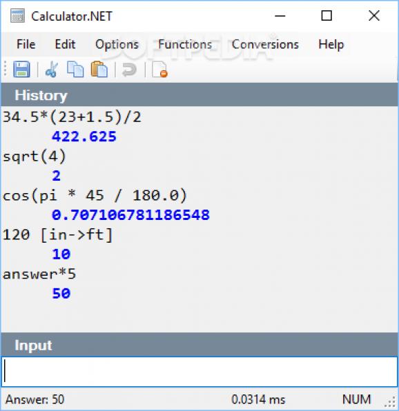 Calculator.NET screenshot