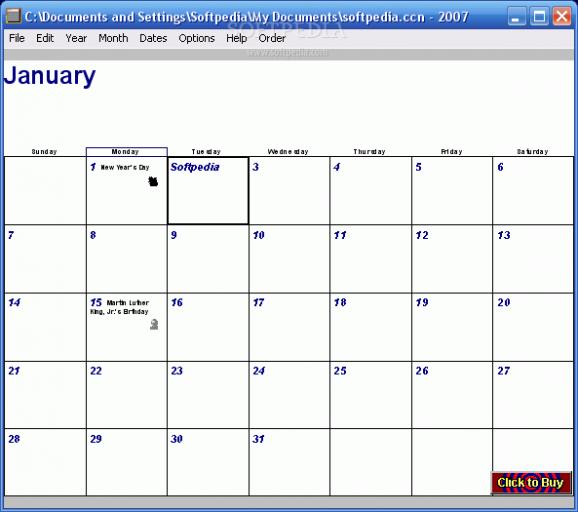 Calendar Constructer screenshot