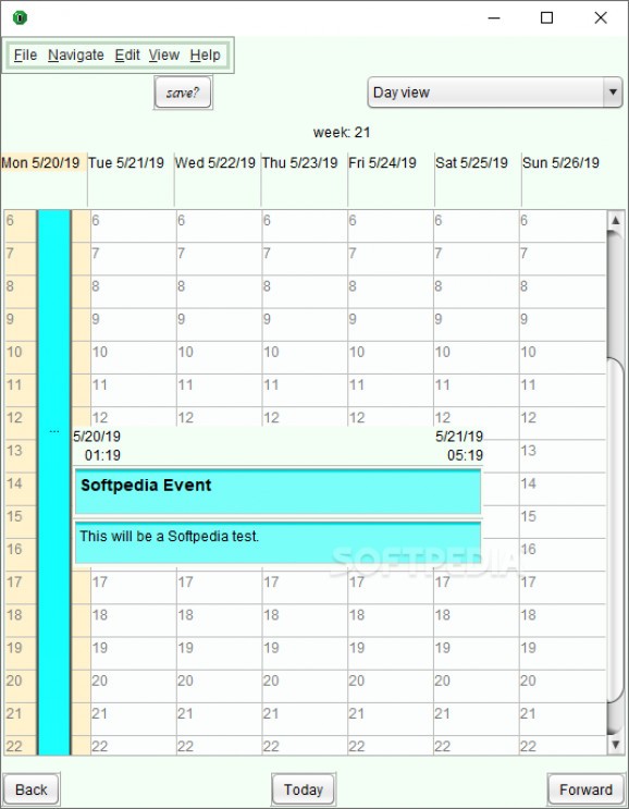 Calendar Lock PEA screenshot