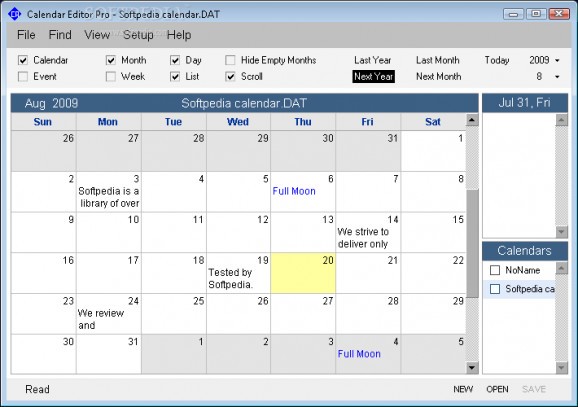 Calendar Program Pro screenshot
