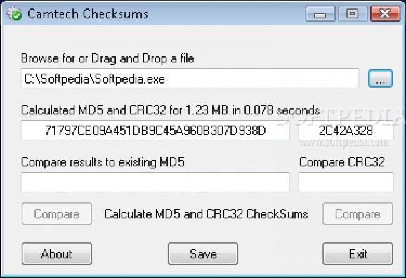 Camtech Checksums screenshot